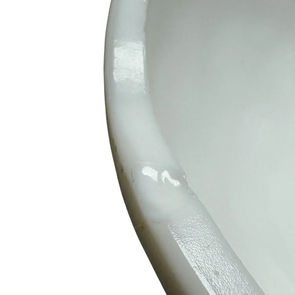 Vintage McKee Glass Company Milk White Glass Toltec Design Footed Glass Bowl